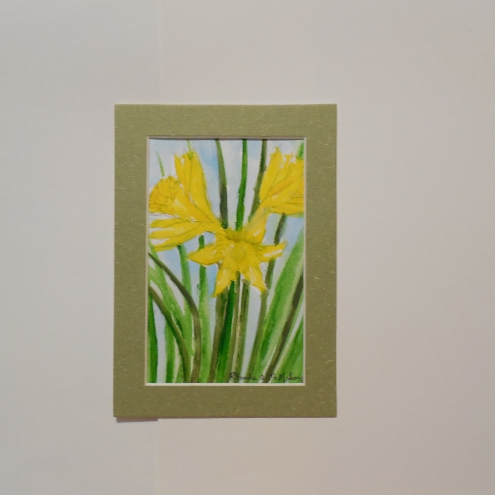 Original Watercolor Daffodil Painting
